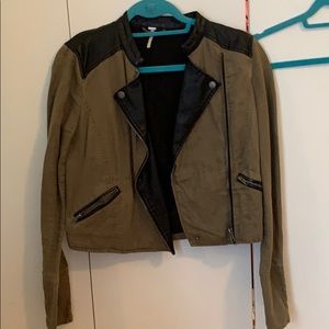 Free people cropped army jacket